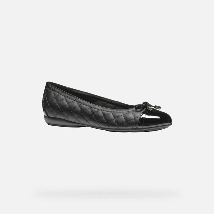 Geox Ballerinas ANNYTAH WOMAN Black Leather Ballerina Flats Black 8211 Woman