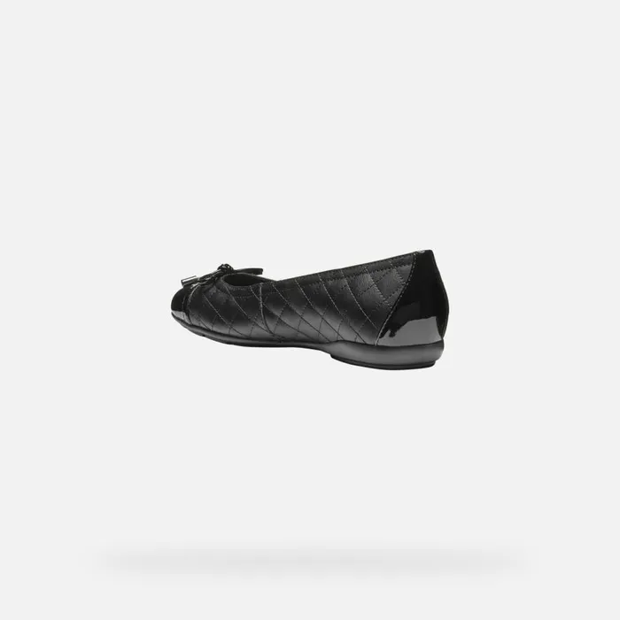 Geox Ballerinas ANNYTAH WOMAN Black Leather Ballerina Flats Black 8211 Woman