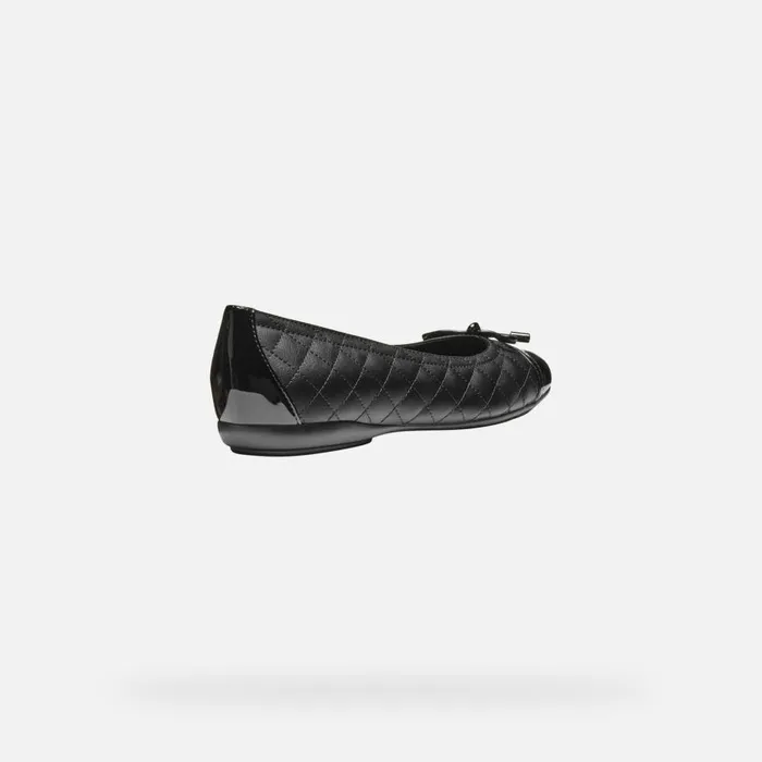 Geox Ballerinas ANNYTAH WOMAN Black Leather Ballerina Flats Black 8211 Woman