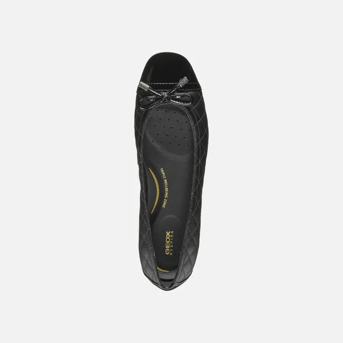 Geox Ballerinas ANNYTAH WOMAN Black Leather Ballerina Flats Black 8211 Woman