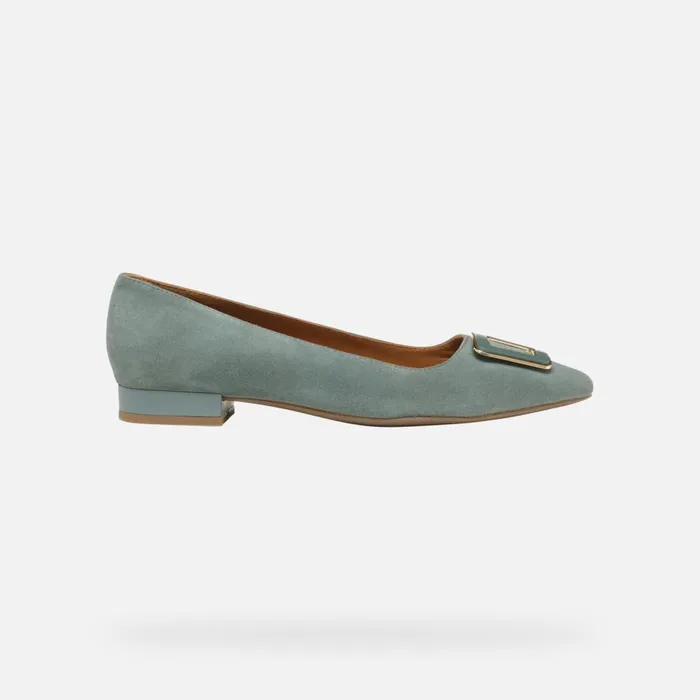 Geox Ballerinas CHARYSSA WOMAN Sage Suede Ballerina Pumps Sage 8211 Woman