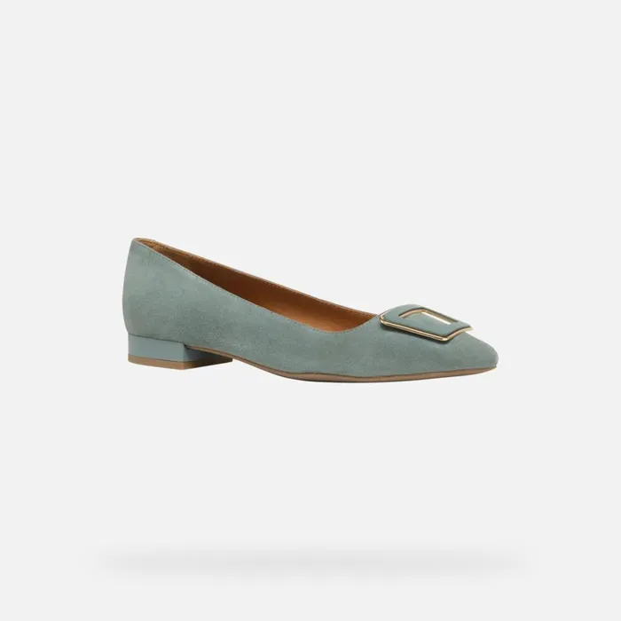 Geox Ballerinas CHARYSSA WOMAN Sage Suede Ballerina Pumps Sage 8211 Woman
