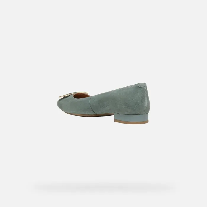 Geox Ballerinas CHARYSSA WOMAN Sage Suede Ballerina Pumps Sage 8211 Woman
