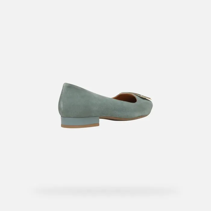 Geox Ballerinas CHARYSSA WOMAN Sage Suede Ballerina Pumps Sage 8211 Woman