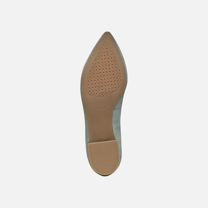 Geox Ballerinas CHARYSSA WOMAN Sage Suede Ballerina Pumps Sage 8211 Woman