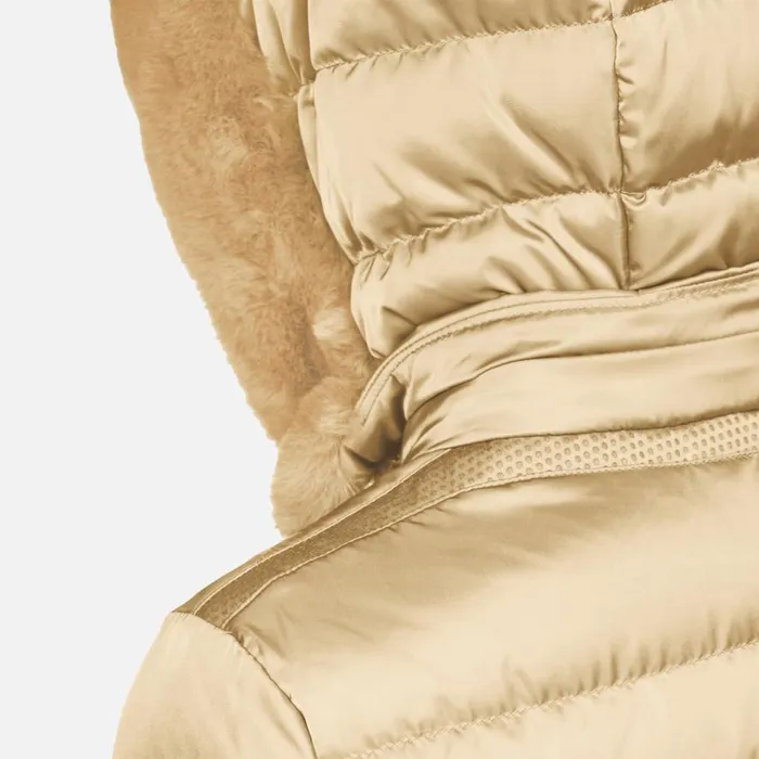 Geox Down Jackets BETTANIE WOMAN Travertine Fulllength Quilted Coat Travertine 8211 Woman