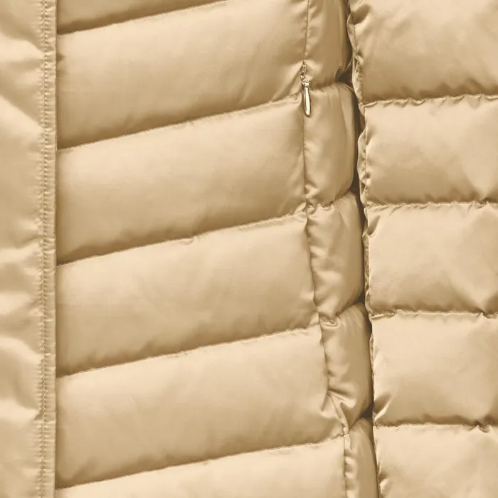 Geox Down Jackets BETTANIE WOMAN Travertine Fulllength Quilted Coat Travertine 8211 Woman