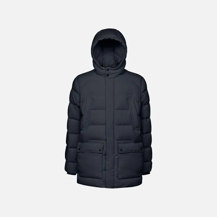 Geox Down Jackets ELVER MAN Sky Captain Long Parka Sky Captain 8211 Man