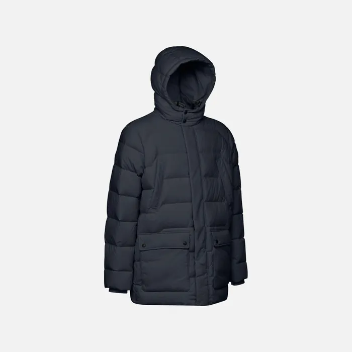 Geox Down Jackets ELVER MAN Sky Captain Long Parka Sky Captain 8211 Man
