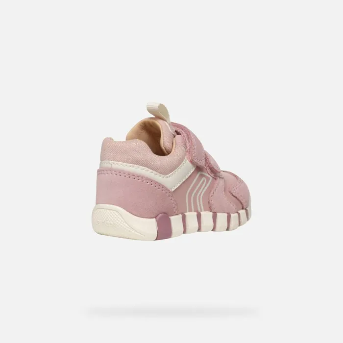 Geox First Steps IUPIDOO BABY Old RoseIvory Sneakers With Straps Old Roseivory 8211 Kids
