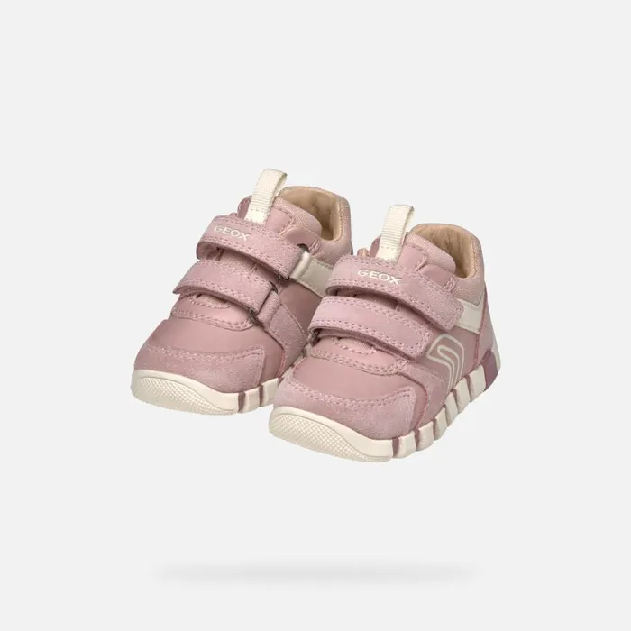 Geox First Steps IUPIDOO BABY Old RoseIvory Sneakers With Straps Old Roseivory 8211 Kids