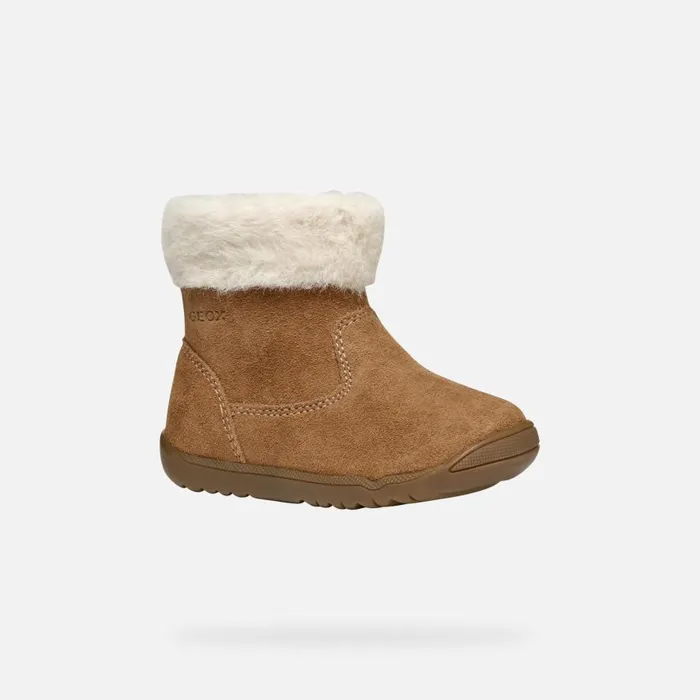 Geox First Steps MACCHIA BABY GIRL Whisky Mid Calf Boots Whisky 8211 Kids