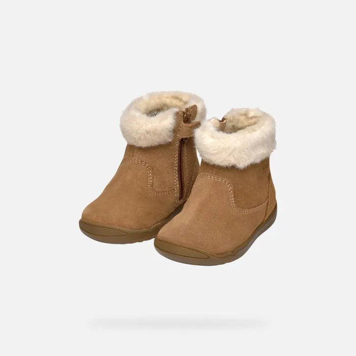 Geox First Steps MACCHIA BABY GIRL Whisky Mid Calf Boots Whisky 8211 Kids