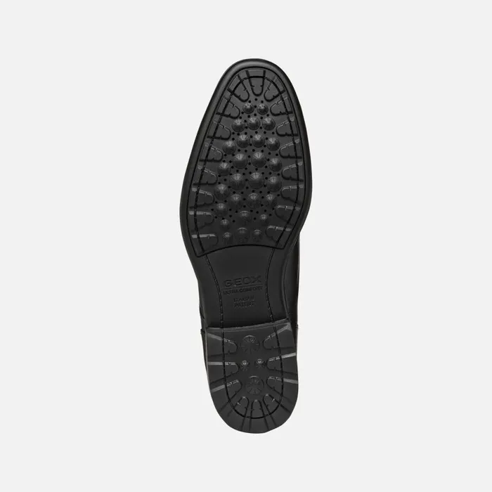 Geox Formal Shoes WALK PLEASURE F MAN Black Leather Shoes Black 8211 Man