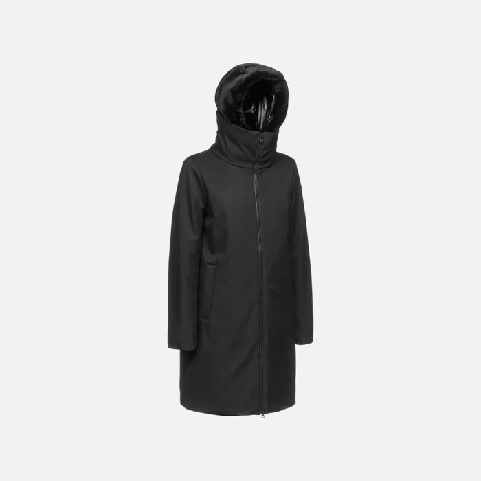 Geox Jackets DESYA WOMAN Black Long Parka Black 8211 Woman