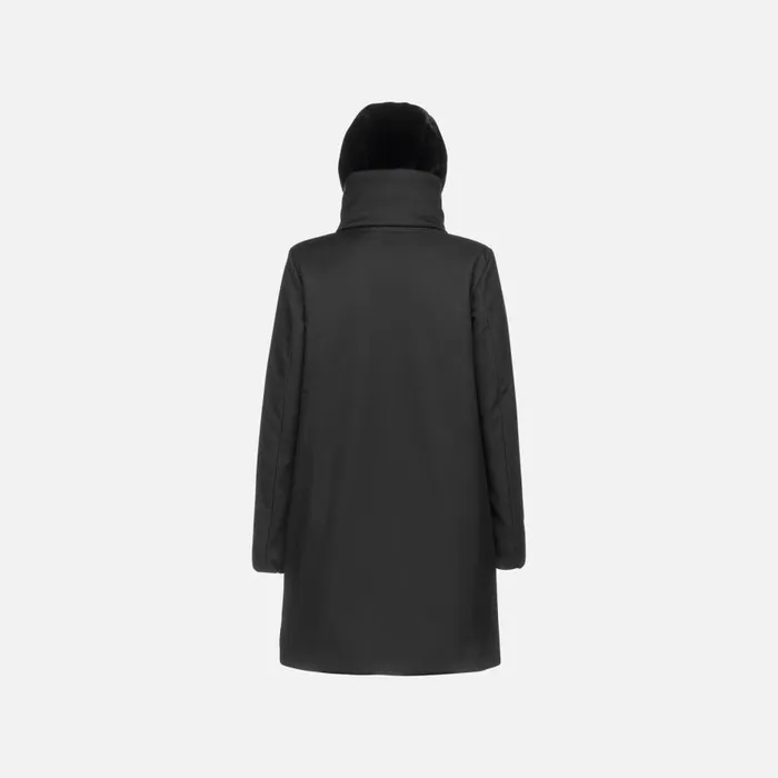Geox Jackets DESYA WOMAN Black Long Parka Black 8211 Woman