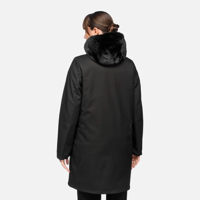 Geox Jackets DESYA WOMAN Black Long Parka Black 8211 Woman