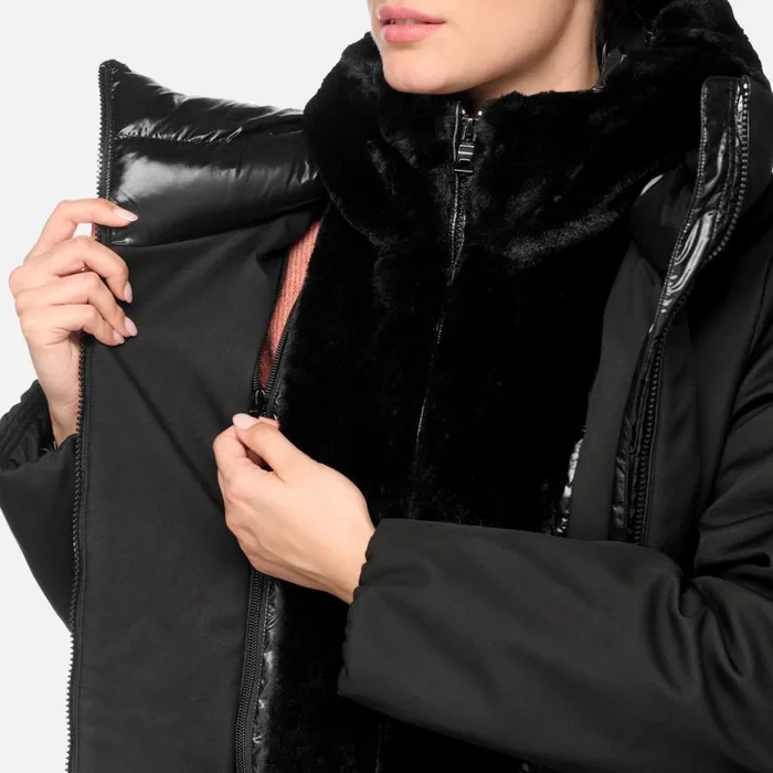 Geox Jackets DESYA WOMAN Black Long Parka Black 8211 Woman