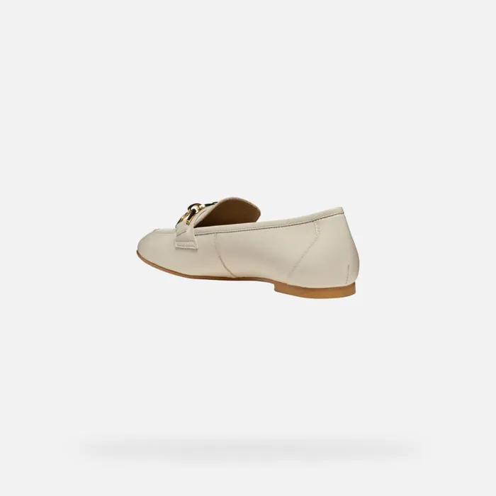 Geox Loafers LLIZIA WOMAN Papyrus Leather Loafers Papyrus 8211 Woman
