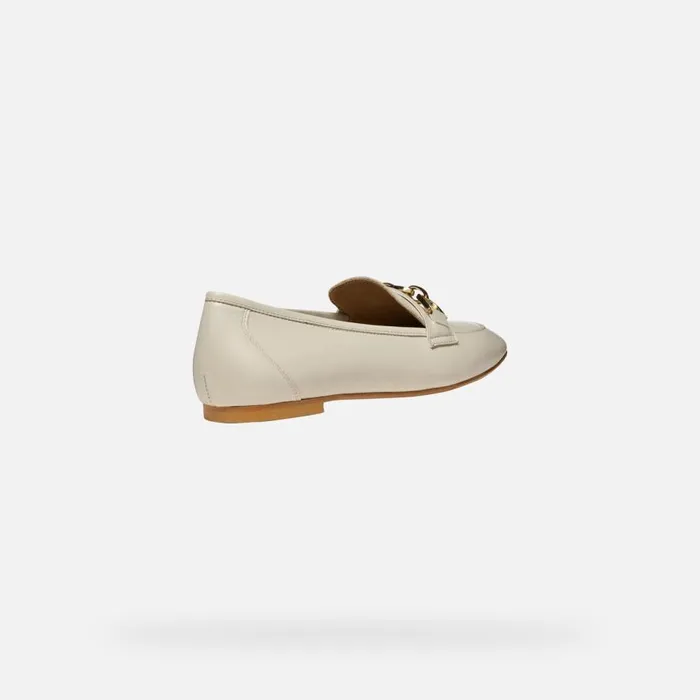 Geox Loafers LLIZIA WOMAN Papyrus Leather Loafers Papyrus 8211 Woman
