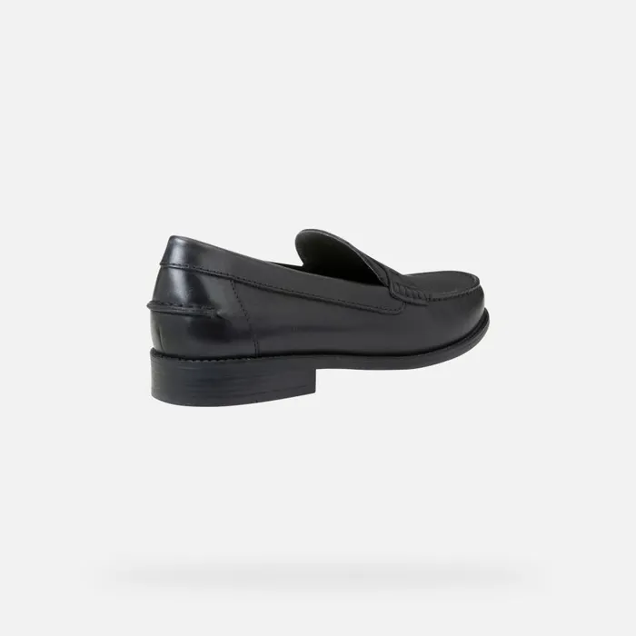 Geox Loafers NEW DAMON Men039s Black Leather Loafers Geox Black 8211 Man