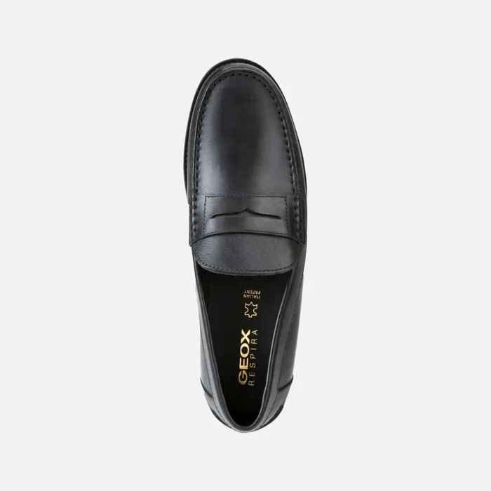 Geox Loafers NEW DAMON Men039s Black Leather Loafers Geox Black 8211 Man