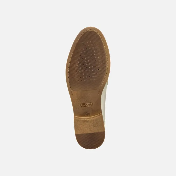 Geox Loafers PROMETYA WOMAN Papyrus Leather Loafers Papyrus 8211 Woman