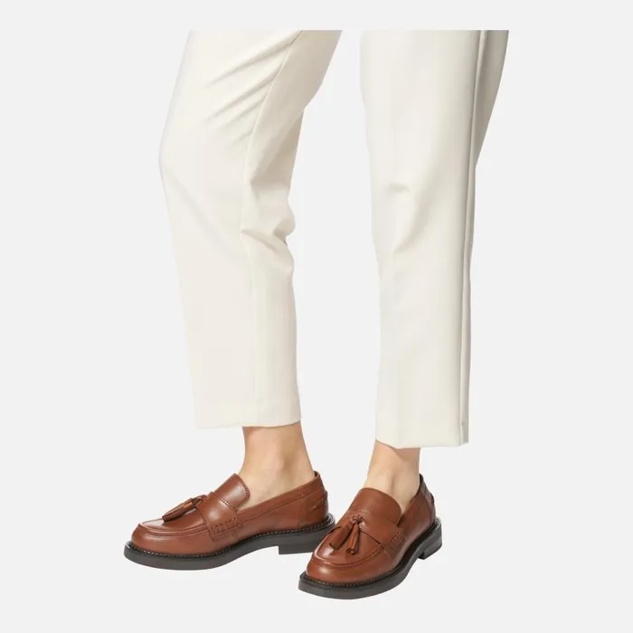 Geox Loafers SERILDA WOMAN Light Brown Leather Loafers Light Brown 8211 Woman