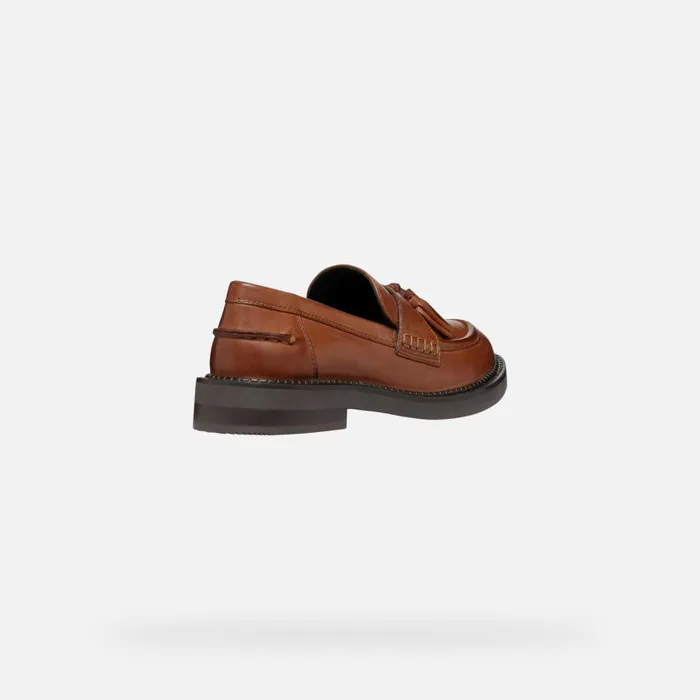 Geox Loafers SERILDA WOMAN Light Brown Leather Loafers Light Brown 8211 Woman