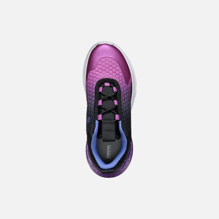 Geox Sneakers ACTIVART ILLUMINUS JUNIOR BlackPurple Low Top Sneakers Blackpurple 8211 Kids