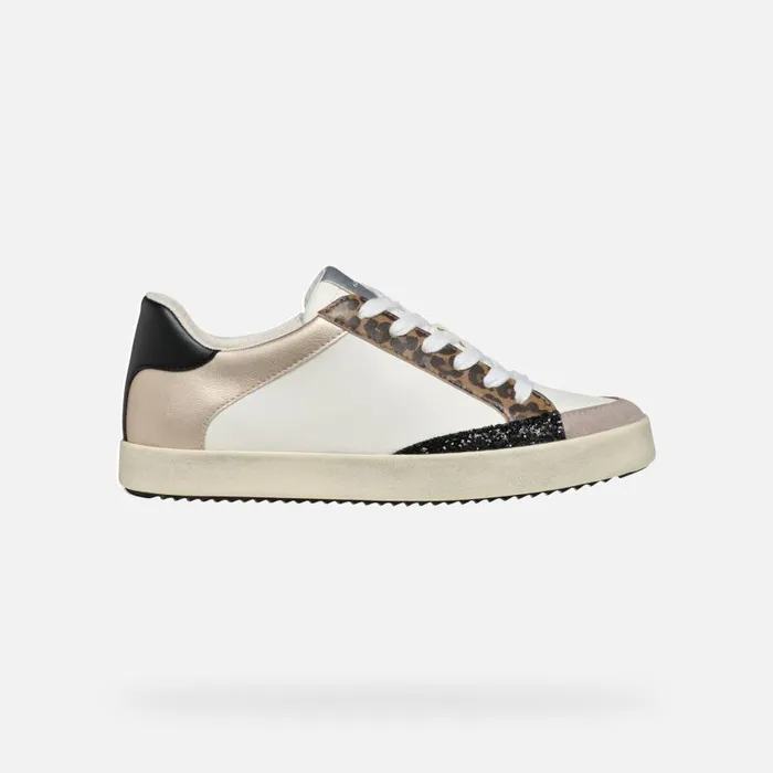 Geox Sneakers BLOMIEE WOMAN Optic WhiteMud Low Top Sneakers Optic Whitemud 8211 Woman