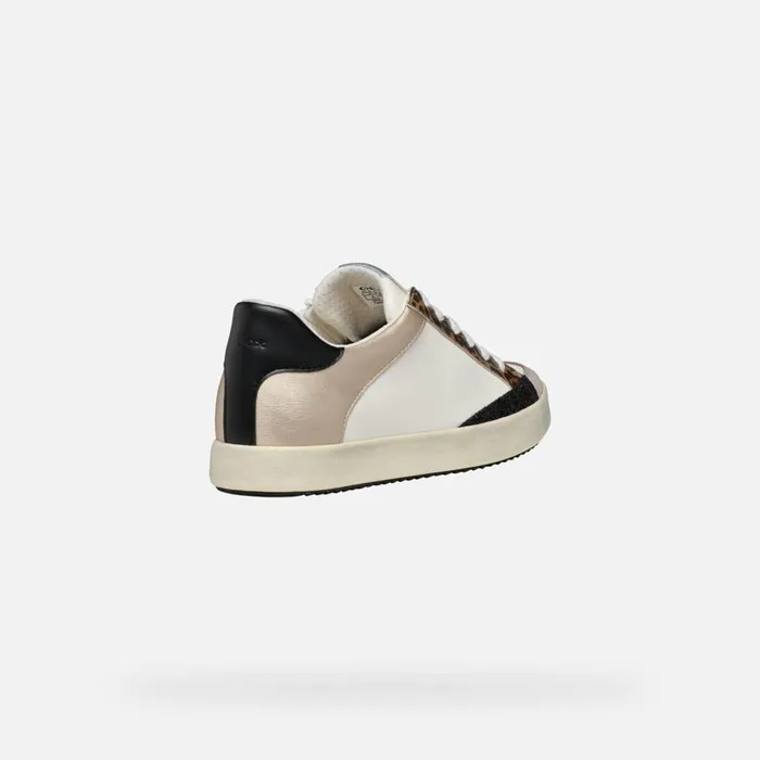 Geox Sneakers BLOMIEE WOMAN Optic WhiteMud Low Top Sneakers Optic Whitemud 8211 Woman