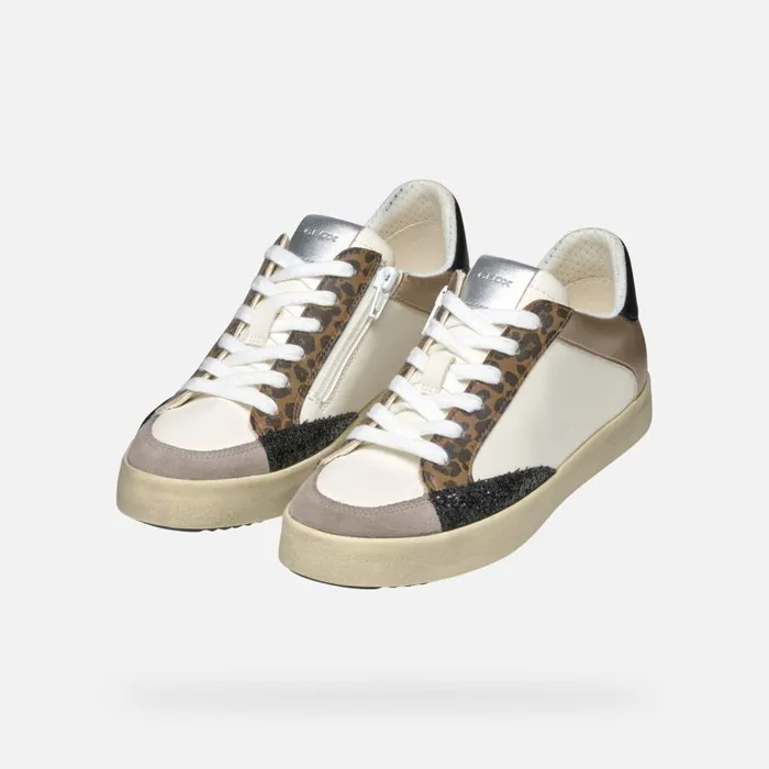 Geox Sneakers BLOMIEE WOMAN Optic WhiteMud Low Top Sneakers Optic Whitemud 8211 Woman