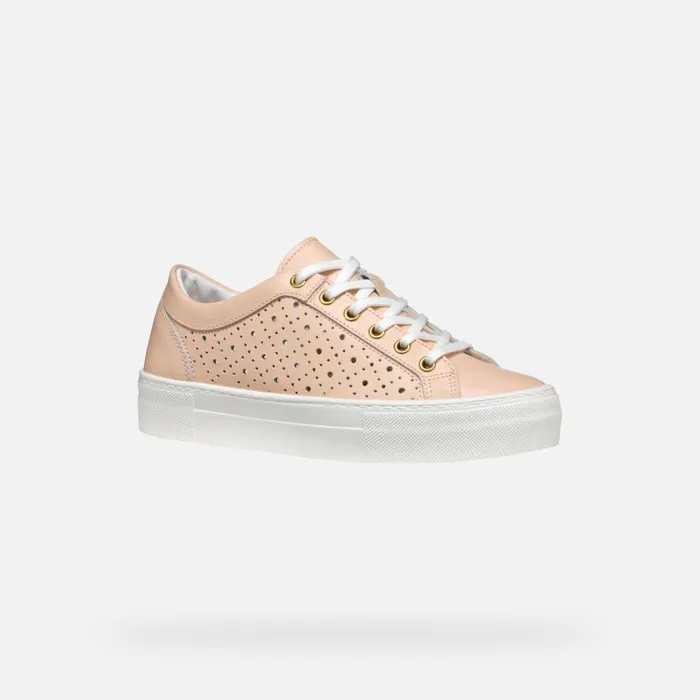 Geox Sneakers CLAUDIN WOMAN Beige Low Top Sneakers Beige 8211 Woman