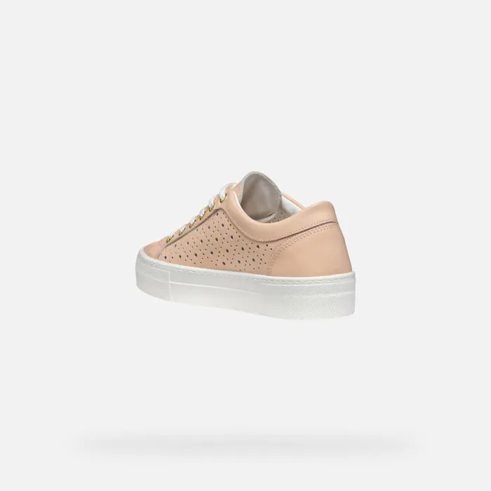 Geox Sneakers CLAUDIN WOMAN Beige Low Top Sneakers Beige 8211 Woman