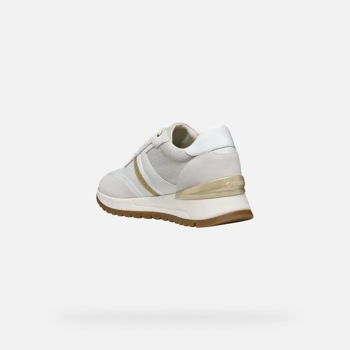 Geox Sneakers DESYA WOMAN WhiteGold Low Top Sneakers Whitegold 8211 Woman