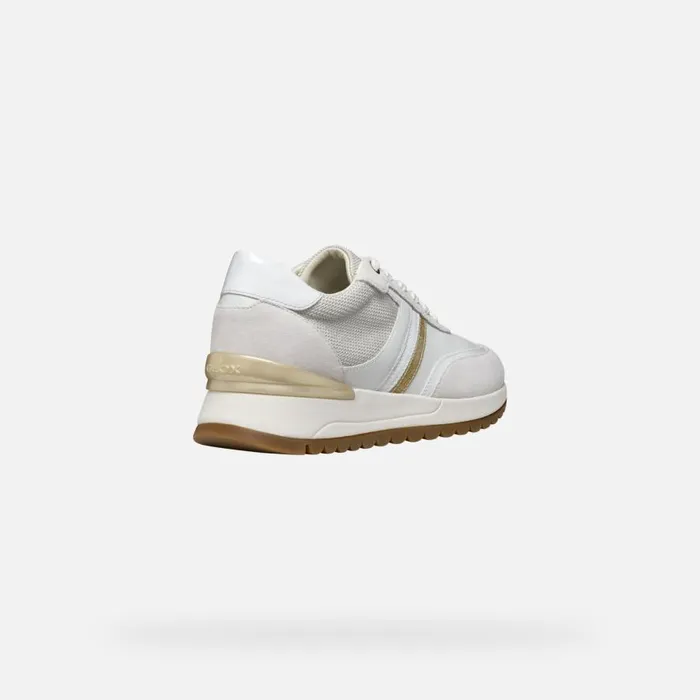 Geox Sneakers DESYA WOMAN WhiteGold Low Top Sneakers Whitegold 8211 Woman