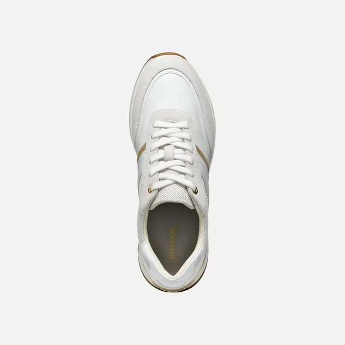 Geox Sneakers DESYA WOMAN WhiteGold Low Top Sneakers Whitegold 8211 Woman