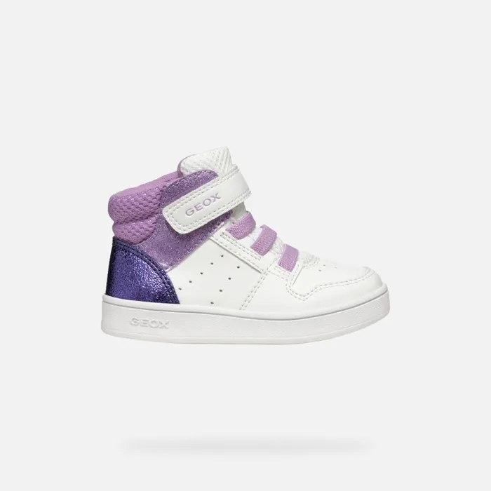 Geox Sneakers ECLYPER BABY WhiteLavender High Top Sneakers Whitelavender 8211 Kids