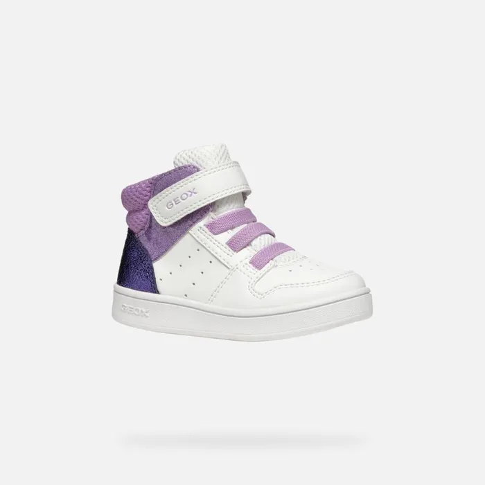 Geox Sneakers ECLYPER BABY WhiteLavender High Top Sneakers Whitelavender 8211 Kids