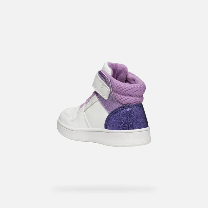 Geox Sneakers ECLYPER BABY WhiteLavender High Top Sneakers Whitelavender 8211 Kids