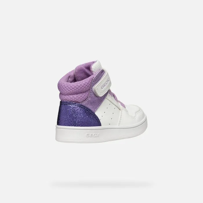 Geox Sneakers ECLYPER BABY WhiteLavender High Top Sneakers Whitelavender 8211 Kids