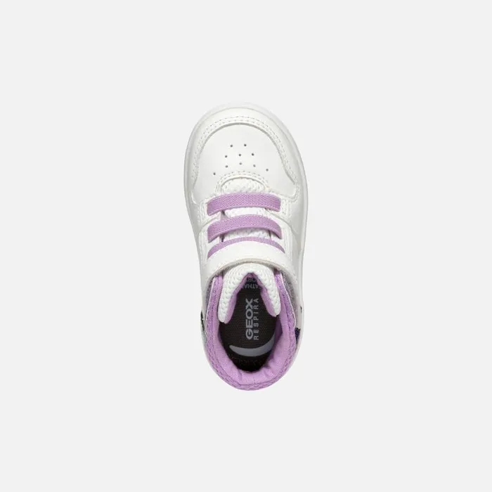 Geox Sneakers ECLYPER BABY WhiteLavender High Top Sneakers Whitelavender 8211 Kids