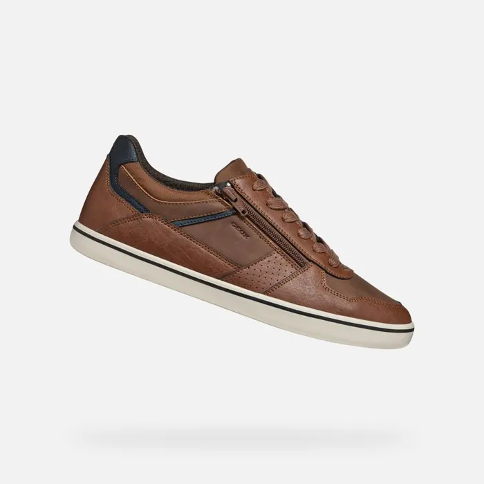 Geox Sneakers ELVER MAN Cognac Low Top Sneakers Cognac 8211 Man