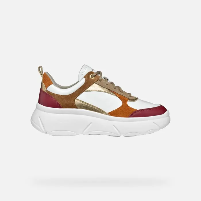 Geox Sneakers NEBULA 20 X WOMAN WhiteCognac Low Top Sneakers Whitecognac 8211 Woman
