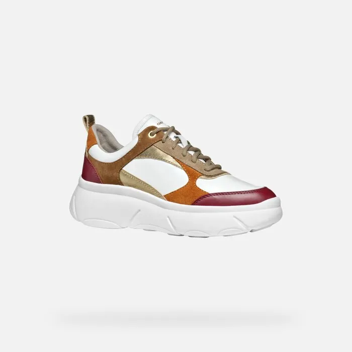 Geox Sneakers NEBULA 20 X WOMAN WhiteCognac Low Top Sneakers Whitecognac 8211 Woman