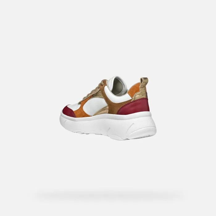 Geox Sneakers NEBULA 20 X WOMAN WhiteCognac Low Top Sneakers Whitecognac 8211 Woman