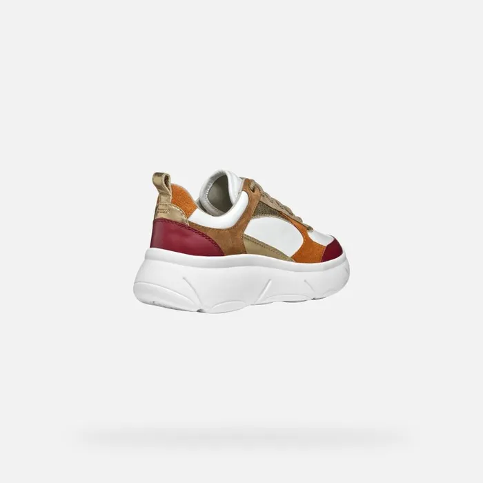 Geox Sneakers NEBULA 20 X WOMAN WhiteCognac Low Top Sneakers Whitecognac 8211 Woman