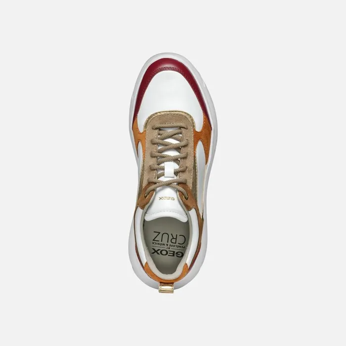 Geox Sneakers NEBULA 20 X WOMAN WhiteCognac Low Top Sneakers Whitecognac 8211 Woman