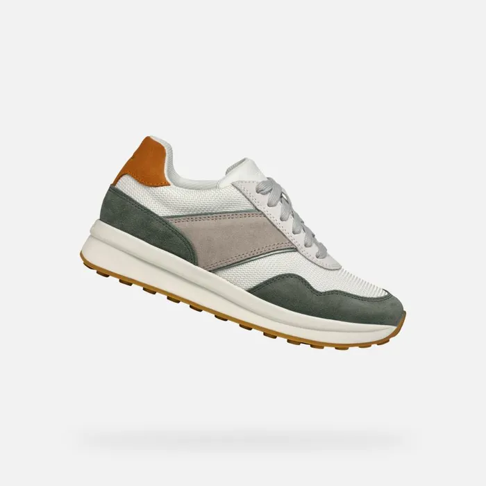 Geox Sneakers RUNNTIX WOMAN Off WhiteSage Low Top Sneakers Off Whitesage 8211 Woman